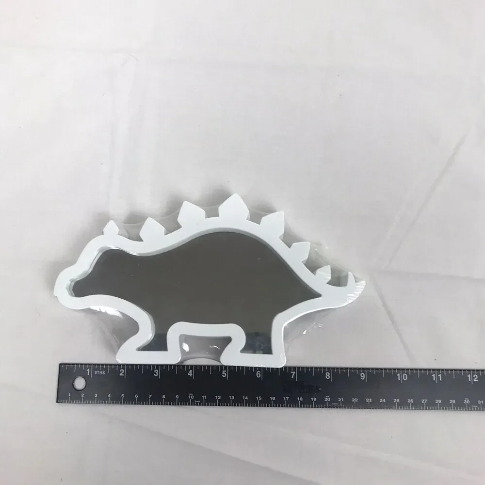 NEW STEGASAURUS CUTE WHITE DINOSAUR MIRROR HOME ROOM‎ DECOR 9